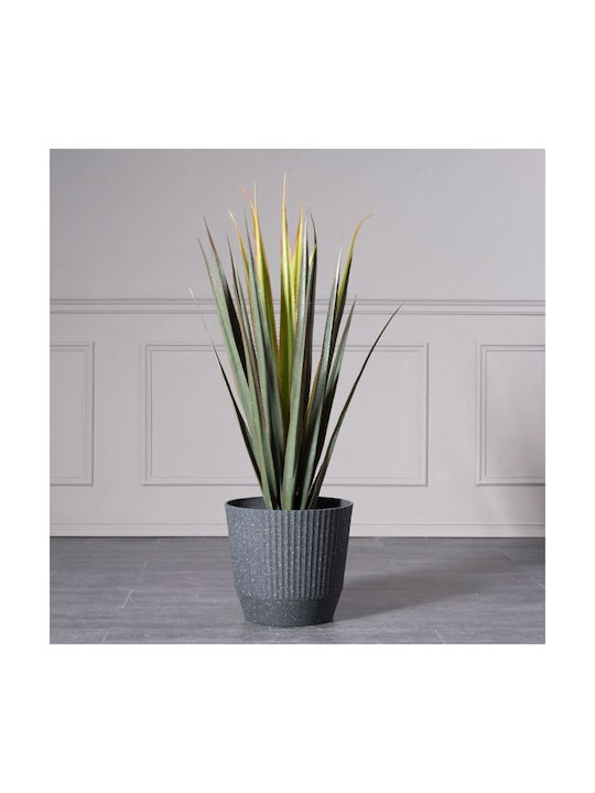 Supergreens Terazzo Übertopf Kunststoff Schwarz 37x37x33.5εκ.