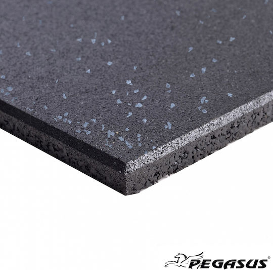 Pegasus Rubber Gym Exercise Equipment Floor Mat Black 100x100x1.5cm