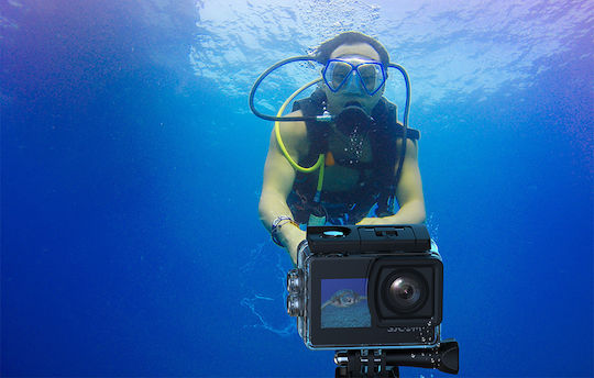 SJCAM SJ4000 Dual Screen Action Camera Full HD (1080p) Υποβρύχια (με Θήκη) Standard με Οθόνη 1.5" και Wi-Fi Μαύρη