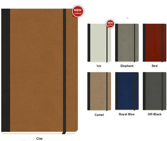 The Writing Fields Adventure Notebook B5 Ruled with Elastic Red
