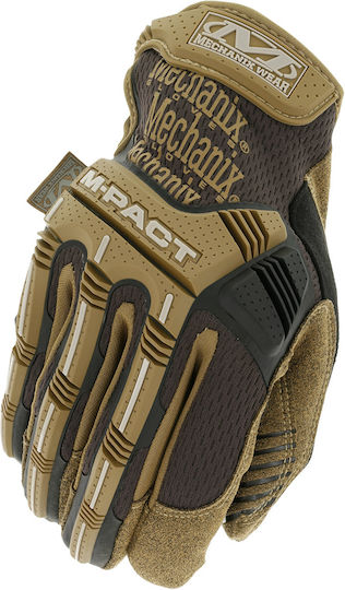 Mechanix Wear M Pact Brown SM Γάντια Εργασίας Καφέ Συνθετικού Δέρματος