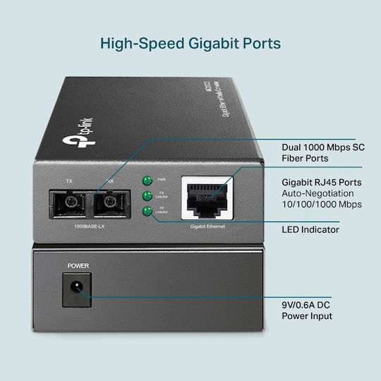 TP-LINK v5.20 Media Converter 1τμχ (MC210CS V5.20)