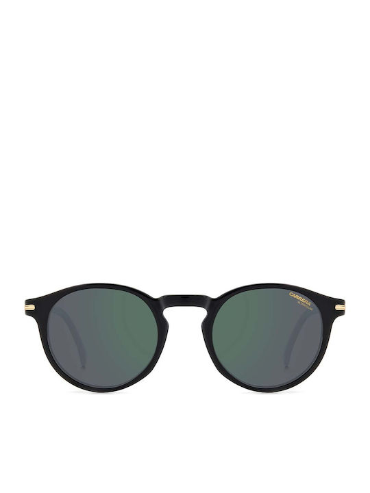 Carrera Unisex Sunglasses with Black Horn-Rimmed Frame and Grey Polarized Lens 301/S 807/Q3