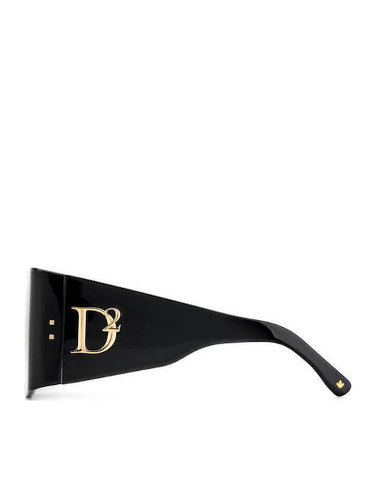 Dsquared2 Γυναικεία Γυαλιά Ηλίου με Μαύρο Κοκκάλινο Σκελετό και Μαύρο Φακό 0096/S 807/IR