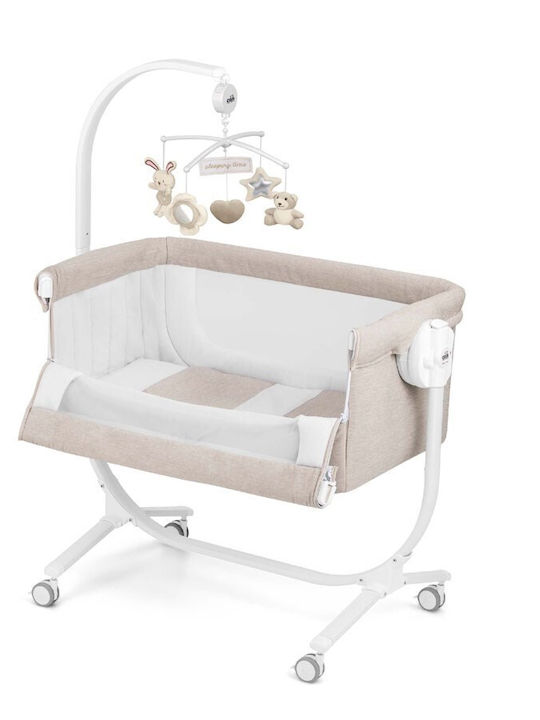 Cam Cradle Cullami with Mattress, Side Opening, and Wheels Gray