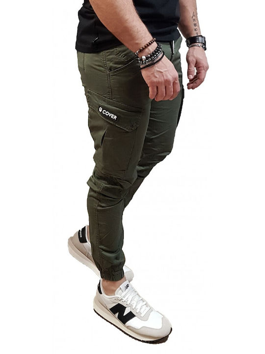 Men's Jeans Pants Cargo Elastic with Slim Fit Olive
