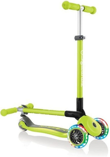Globber Kids Scooter Foldable Primo Lights 3-Wheel for 3+ Years Green