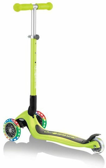 Globber Kids Scooter Foldable Primo Lights 3-Wheel for 3+ Years Green