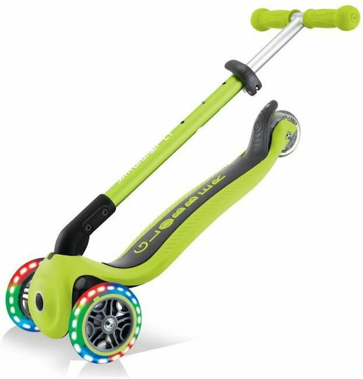 Globber Kids Scooter Foldable Primo Lights 3-Wheel for 3+ Years Green