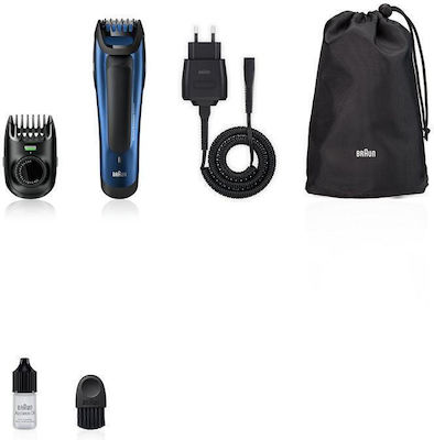 Braun Επαναφορτιζόμενη Κουρευτική Μηχανή Black/Blue BT5030