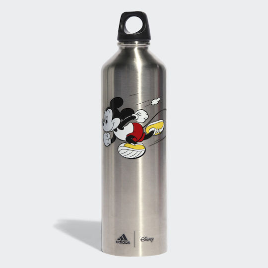 adidas Kids Water Bottle Mickey Aluminium with Screw-On Cap Non Spill 750ml