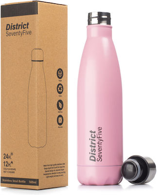 District75 Kids Stainless Steel Thermos Water Bottle Pink