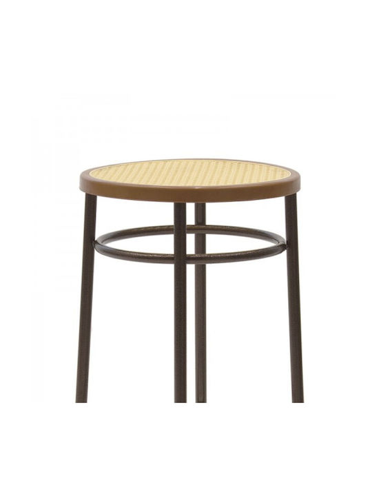 Stool Bar Metallic Vienna Ecru / Forged Brown 40x40x77cm