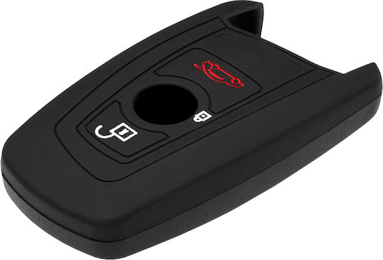 Silicone Car Key Cover Case with 2 Buttons for Bmw Black 129445