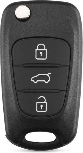 Θήκη Κλειδιού από Σιλικόνη με 3 Κουμπιά για Hyundai Elantra / Kia Sportage σε Μαύρο Χρώμα