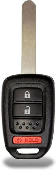 Θήκη Κλειδιού από Σιλικόνη με 3 Κουμπιά για Honda HR-V, CR-V σε Μαύρο Χρώμα