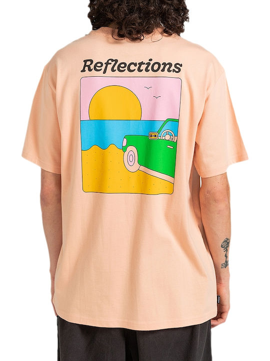 Element Reflections Ανδρικό T-shirt Ροζ με Στάμπα