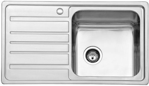 Karag BL 802 PA Ένθετος Νεροχύτης Inox Σατινέ Μ86xΠ50cm Ασημί