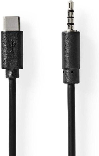 Nedis USB 2.0 Cable USB-C male - 3.5mm Black 1m (CCGP65950BK10)