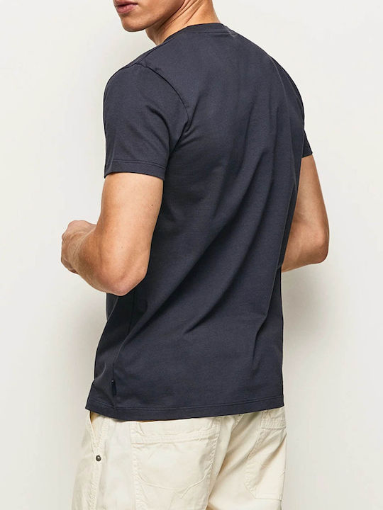 Pepe Jeans Ανδρικό T-shirt Navy Μπλε με Λογότυπο