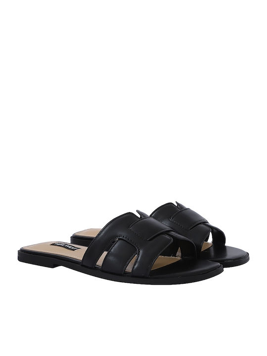 Nine West Germani3 Δερμάτινα Σανδάλια Μαύρα