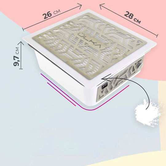 Ulka Staubabsorber Für Nagelschmutz Premium Weiß 90W