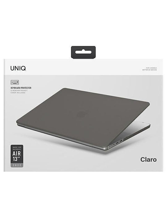Uniq Claro Macbook Air 13 2022 Κάλυμμα για Laptop 13.6" Smoke Grey