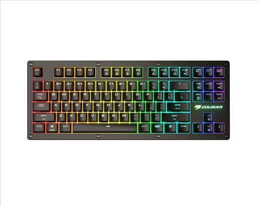 Cougar Puri TKL RGB Gaming Mechanical Keyboard Tenkeyless with Cherry MX Red Switches and RGB Lighting English US