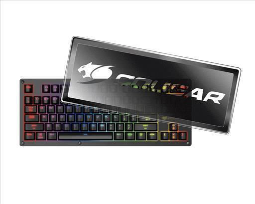 Cougar Puri TKL RGB Gaming Mechanical Keyboard Tenkeyless with Cherry MX Red Switches and RGB Lighting English US