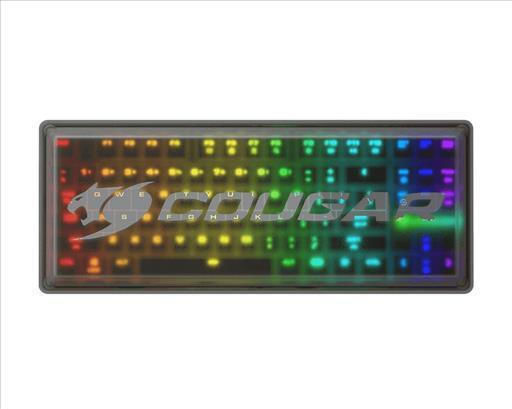 Cougar Puri TKL RGB Gaming Mechanische Tastatur Tenkeyless mit Cherry MX Rot Schaltern und RGB-Beleuchtung (Englisch US)