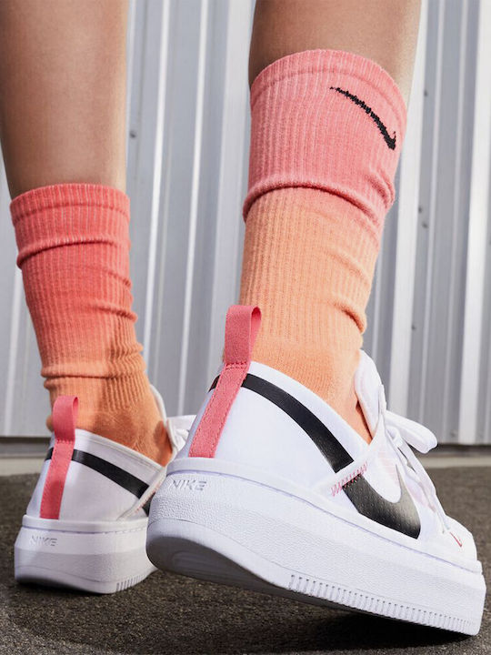 Court Vsion Alta Flatforms Sneakers White / Black / Sea Coral