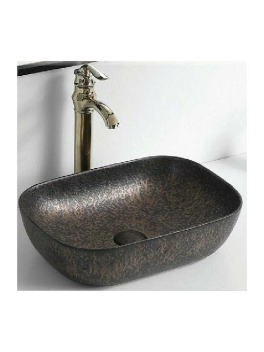 Gloria Elegan-5 Vessel Sink Porcelain 46.5x33x13.5cm Rusty