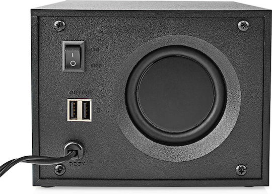 Nedis GSPR31021BK Ηχεία Υπολογιστή 2.1 με Ισχύ 11W Μαύρα