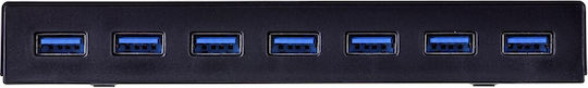 Unitek USB-Hub 7 Anschlüsse USB 3.0 mit Anschluss an einen Computer USB-A