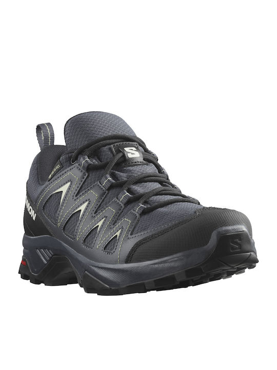 Salomon X Braze GTX Women's Hiking Shoes Gore-Tex India Ink Black Desert Sage