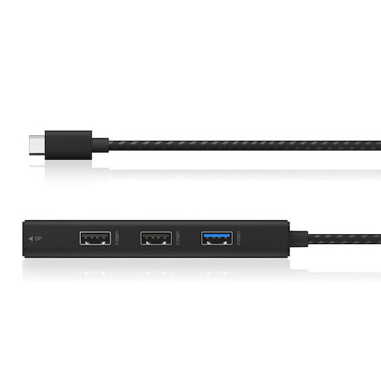 Icy Box USB-C Docking Station με HDMI/DisplayPort 4K PD Ethernet και σύνδεση 3 Οθονών Μαύρο (IB-DK4011-CPD)