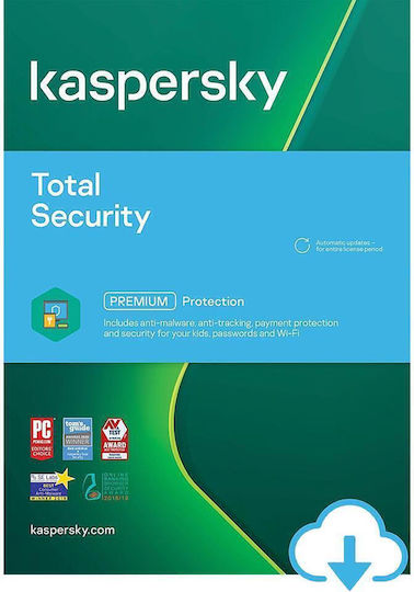 Kaspersky Total Security 2023 for 5 Devices and 1 Year of Use (Electronic License)