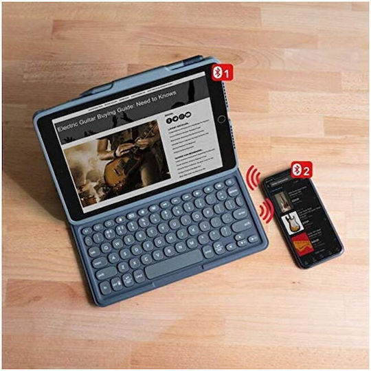 Zagg Pro Keys Flip Cover with Keyboard in English UK Grey (iPad Air 2020/2022)