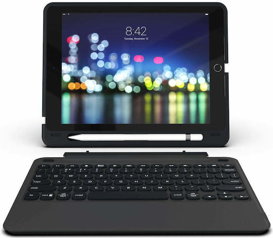 Zagg Slim Book Go UK Layout Flip Cover με Πληκτρολόγιο στα Αγγλικά US Μαύρη (iPad Pro 2020 11")