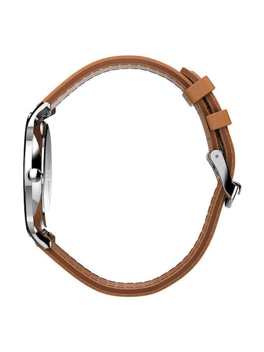 Timex Ceas Baterie cu Curea de piele