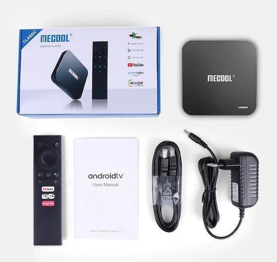 Mecool TV Box KM9 Pro MCL-KM9PRO 4K UHD with WiFi USB 2.0 / USB 3.0 2GB RAM and 16GB Storage Space with Operating System Android 10.0 and Google Assistant