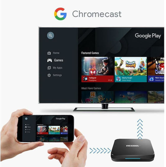 Mecool TV Box KM9 Pro MCL-KM9PRO 4K UHD with WiFi USB 2.0 / USB 3.0 2GB RAM and 16GB Storage Space with Operating System Android 10.0 and Google Assistant