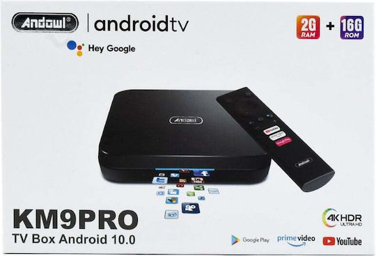 Mecool TV Box KM9 Pro MCL-KM9PRO 4K UHD with WiFi USB 2.0 / USB 3.0 2GB RAM and 16GB Storage Space with Operating System Android 10.0 and Google Assistant