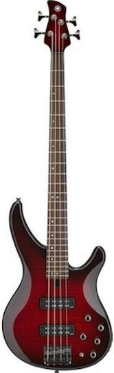 Yamaha 4-String Electric Bass TRBX 604FM Dark Red Burst