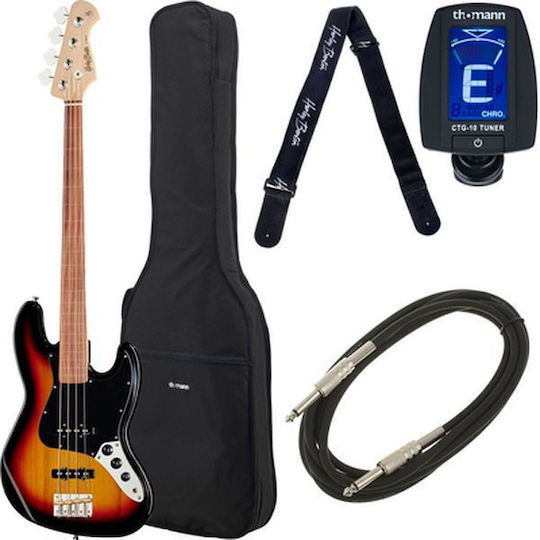 Harley Benton 4χορδο Ηλεκτρικό Μπάσο JB-75FL Vintage Series Sunburst