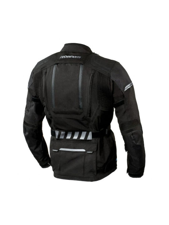 Rebelhorn Hiker II Herren Motorradjacke 4 Jahreszeiten Wasserdicht Schwarz RH-TJ-HIKERII-01