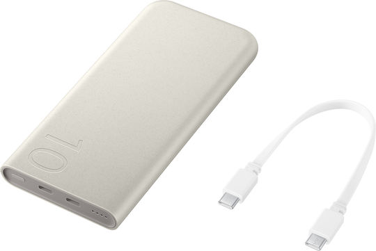 Samsung P3400 Power Bank 10000mAh 25W cu 2 Porturi USB-C Livrarea energiei Bej
