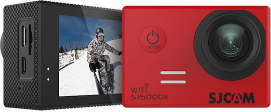 SJCAM SJ5000X Екшън камера 4K Ultra HD Водоустойчива (с Калъф) с Екран 2" и Wi-Fi Червен