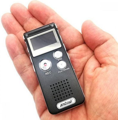 Andowl Single Channel Battery Powered Portable Audio Digital Recorder for 8 Hours Recording