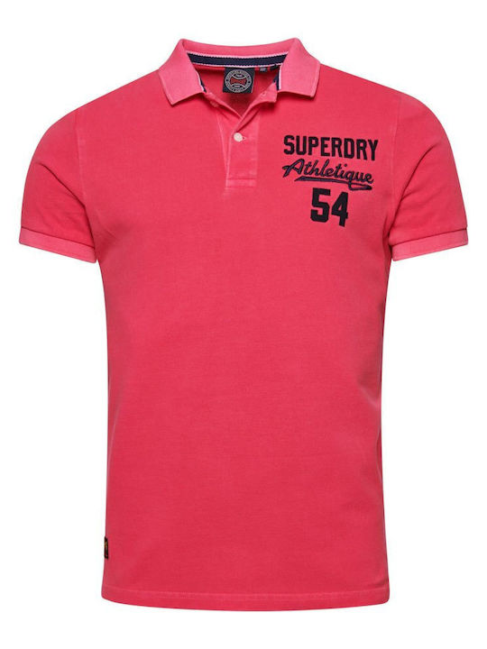 Superstate Polo Athletic T-Shirt Raspberry Pink